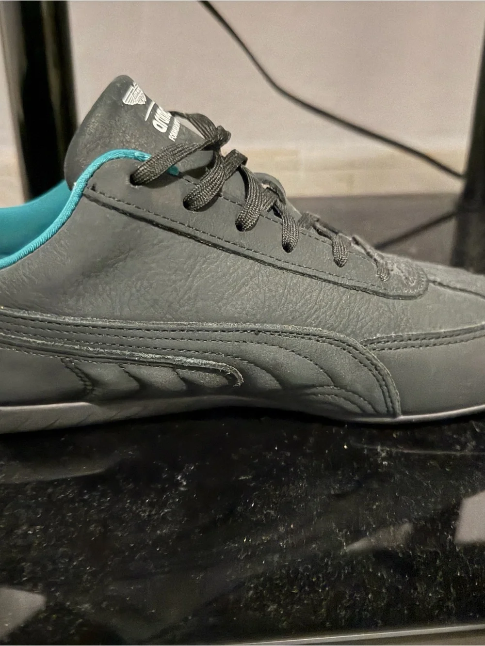 Puma Men’s Black Sneaker with Teal Lining